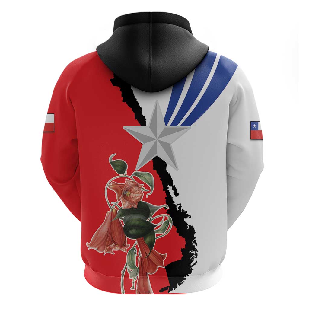 Chile Lapageria Rosea Hoodie With Flag Color LT18