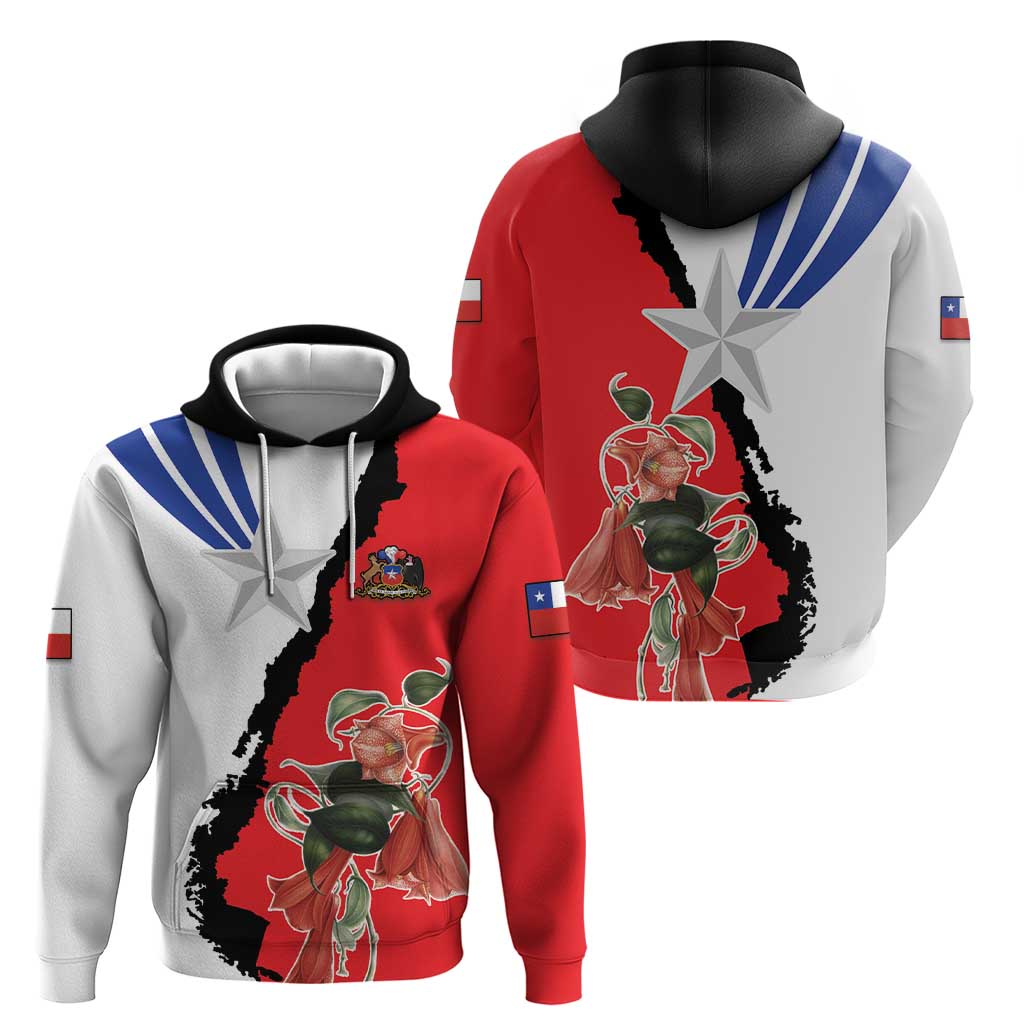 Chile Lapageria Rosea Hoodie With Flag Color LT18