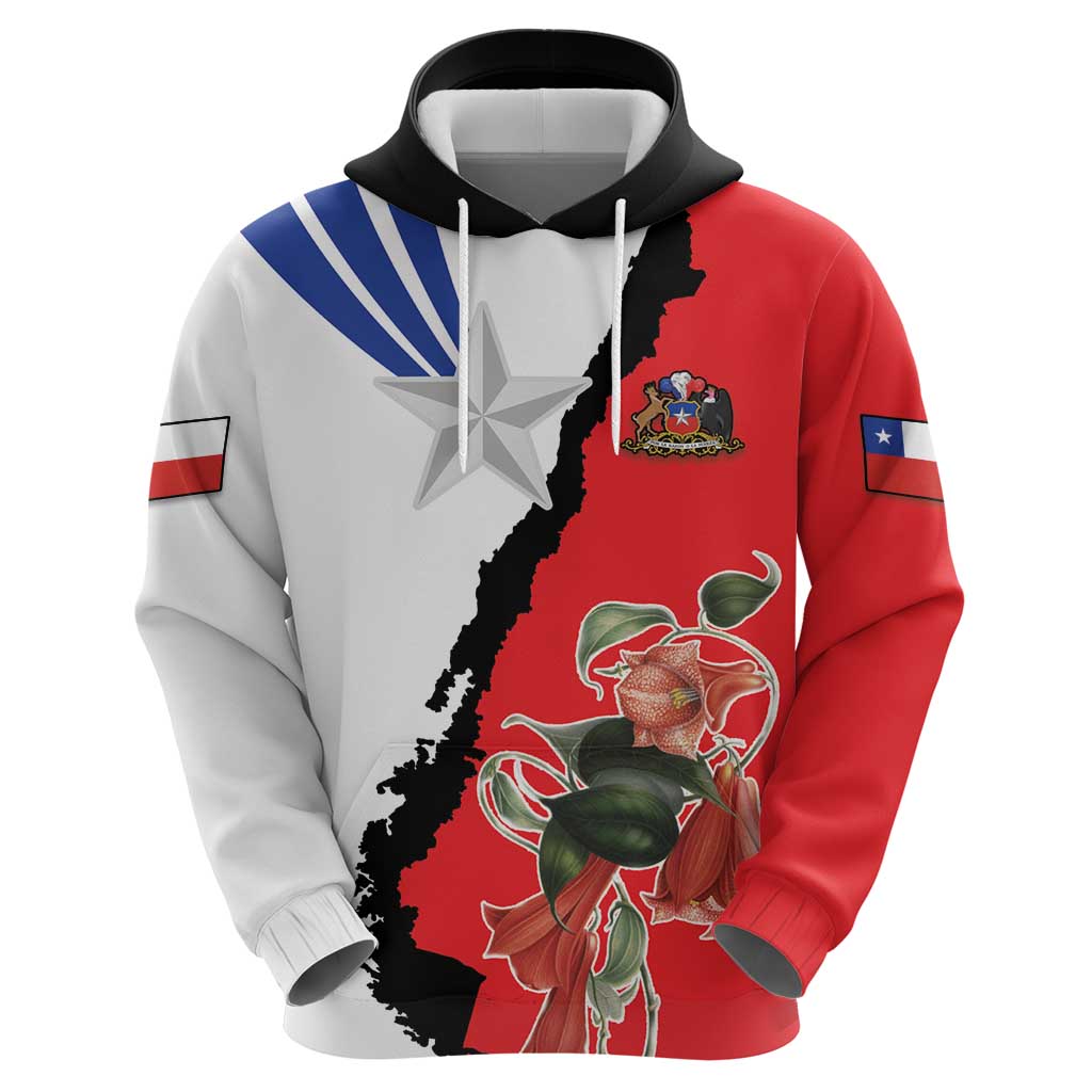 Chile Lapageria Rosea Hoodie With Flag Color LT18