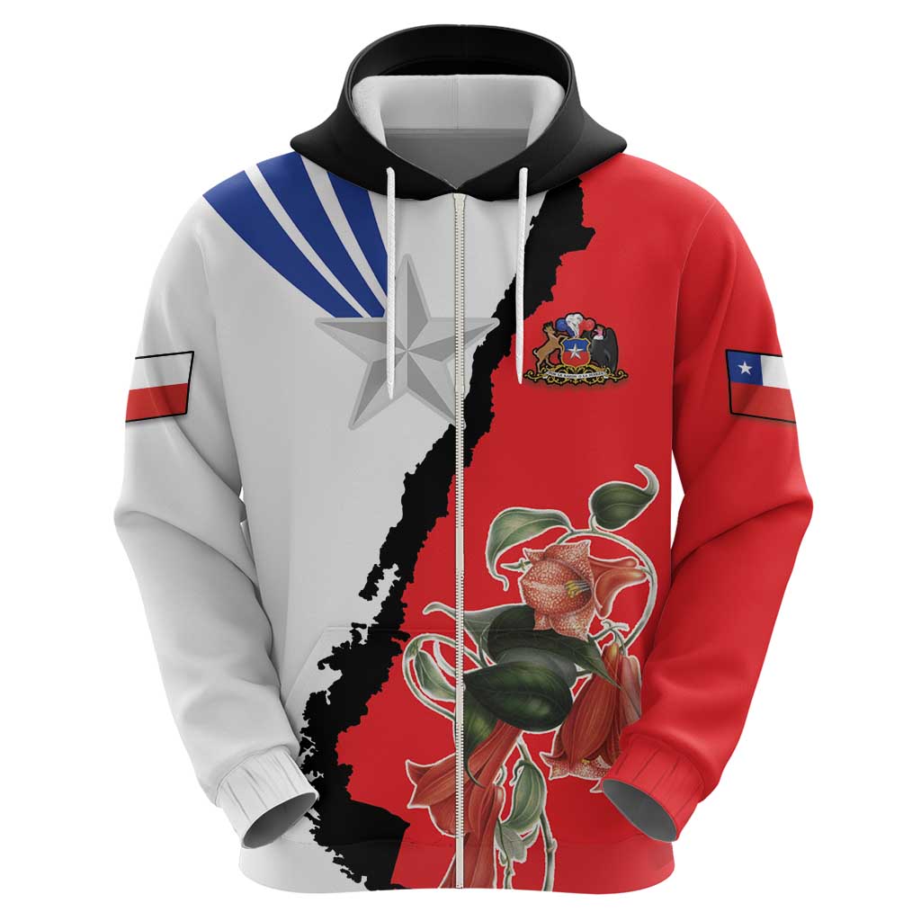 Chile Lapageria Rosea Hoodie With Flag Color LT18