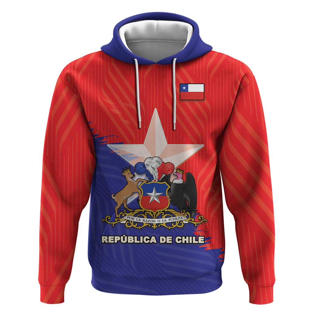 Chile Coat Of Arms Hoodie With Flag Style LT18