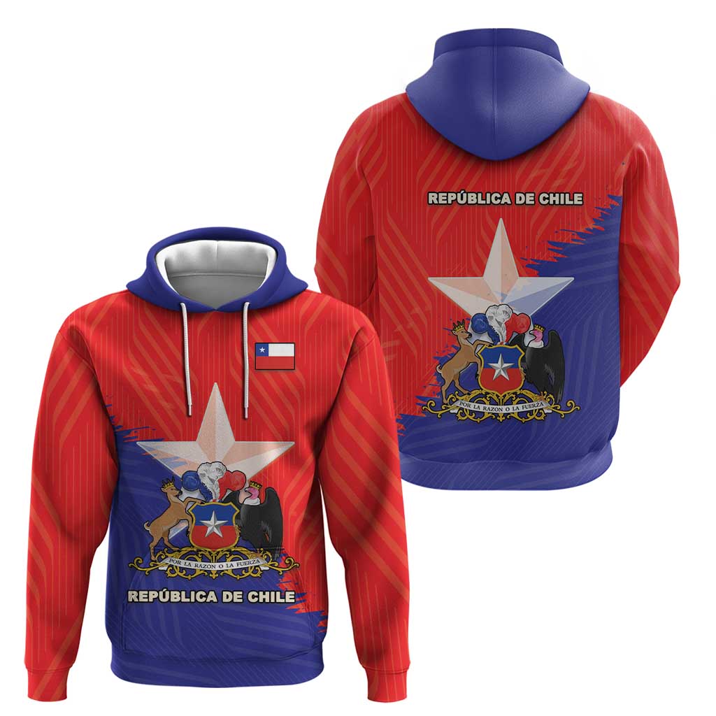 Chile Coat Of Arms Hoodie With Flag Style LT18