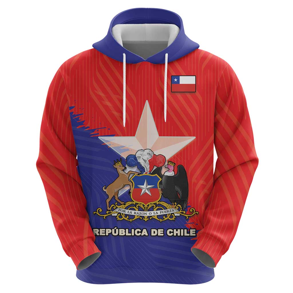 Chile Coat Of Arms Hoodie With Flag Style LT18