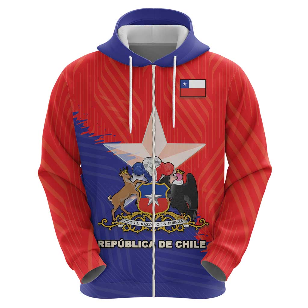 Chile Coat Of Arms Hoodie With Flag Style LT18