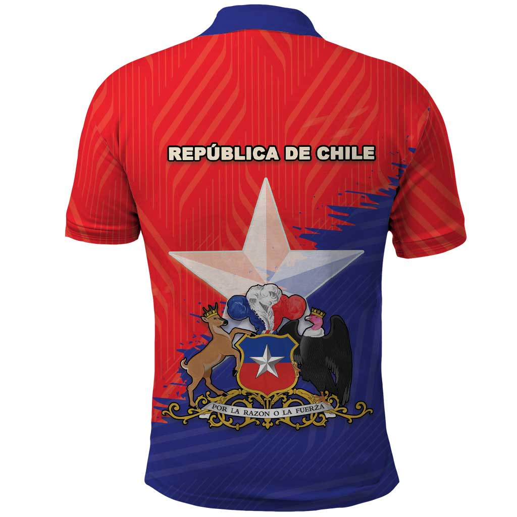 Chile Coat Of Arms Polo Shirt With Flag Style LT18