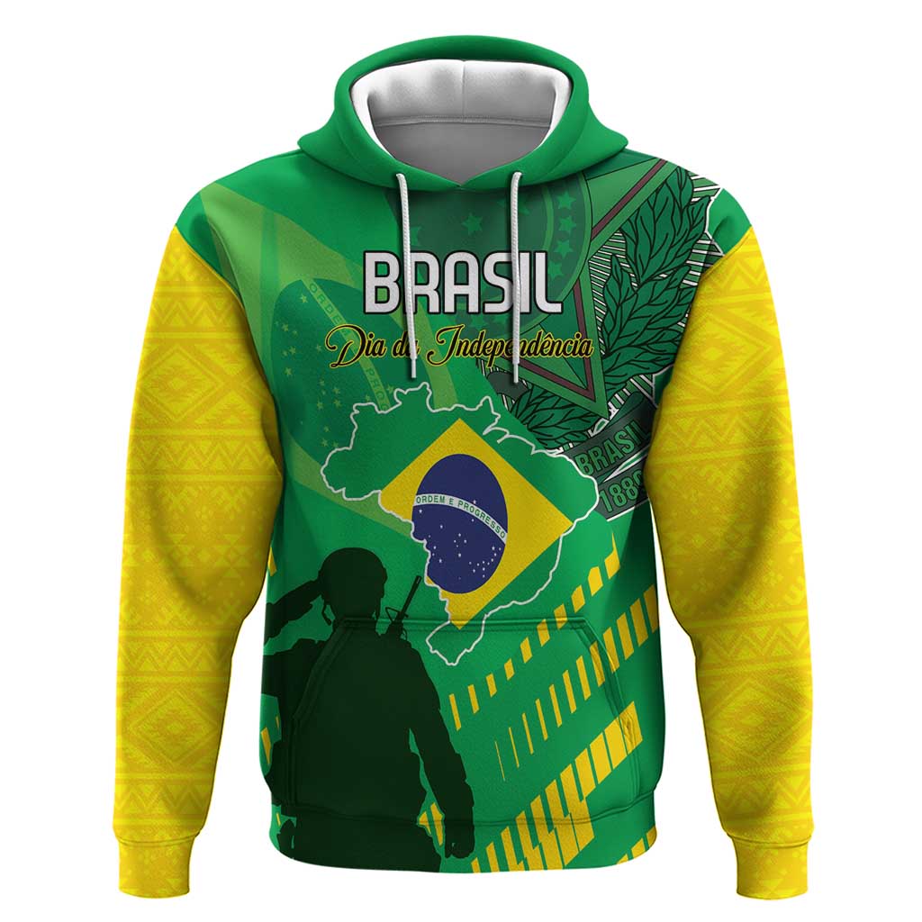Custom Brazil Happy Independence Day Hoodie Cristo Redentor Flag Style LT18