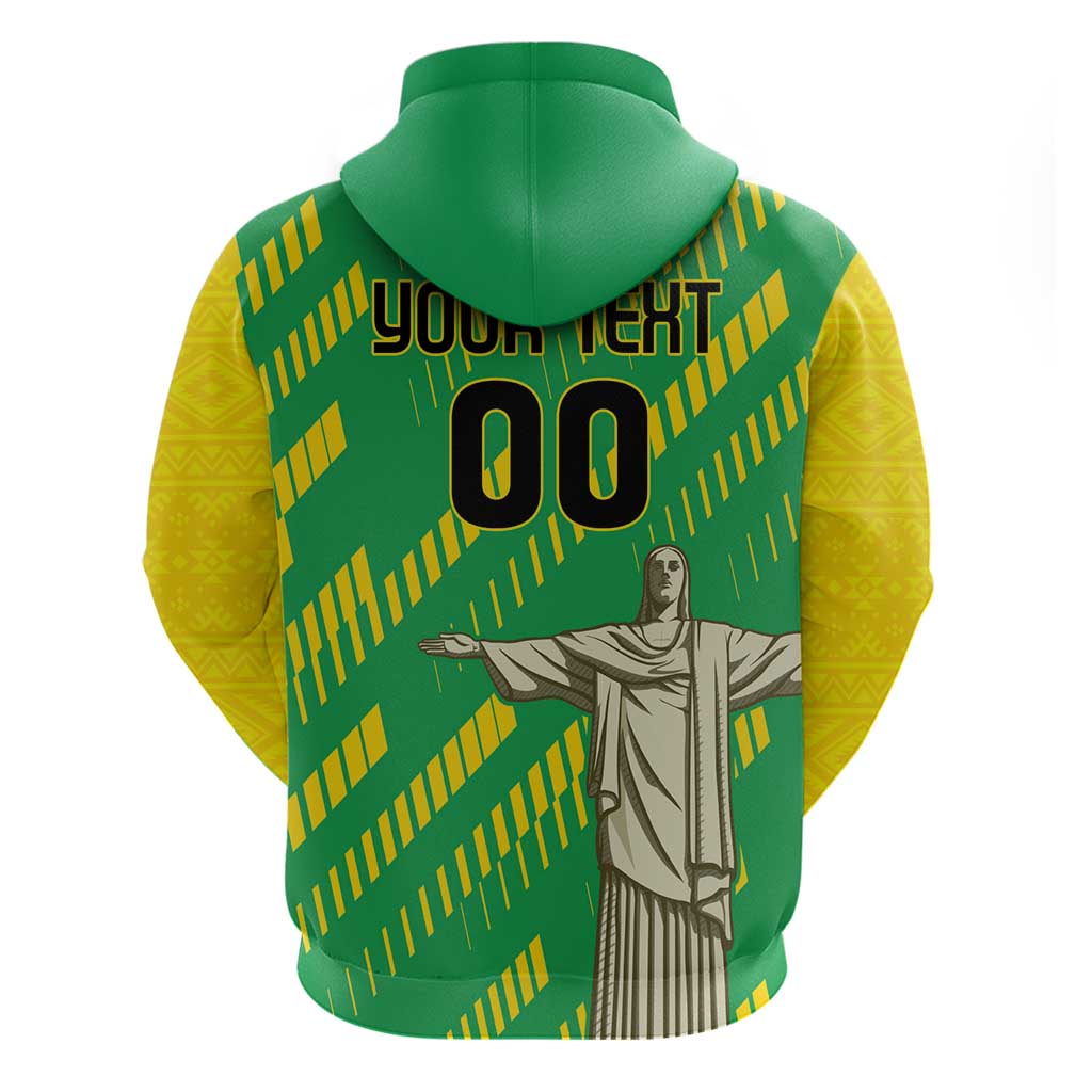 Custom Brazil Happy Independence Day Hoodie Cristo Redentor Flag Style LT18