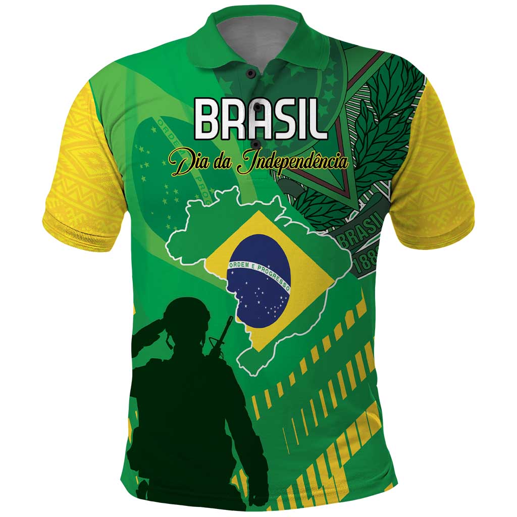 Custom Brazil Happy Independence Day Polo Shirt Cristo Redentor Flag Style LT18