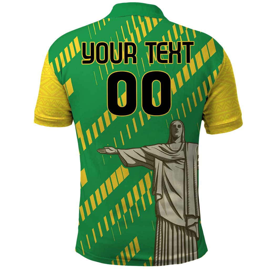Custom Brazil Happy Independence Day Polo Shirt Cristo Redentor Flag Style LT18