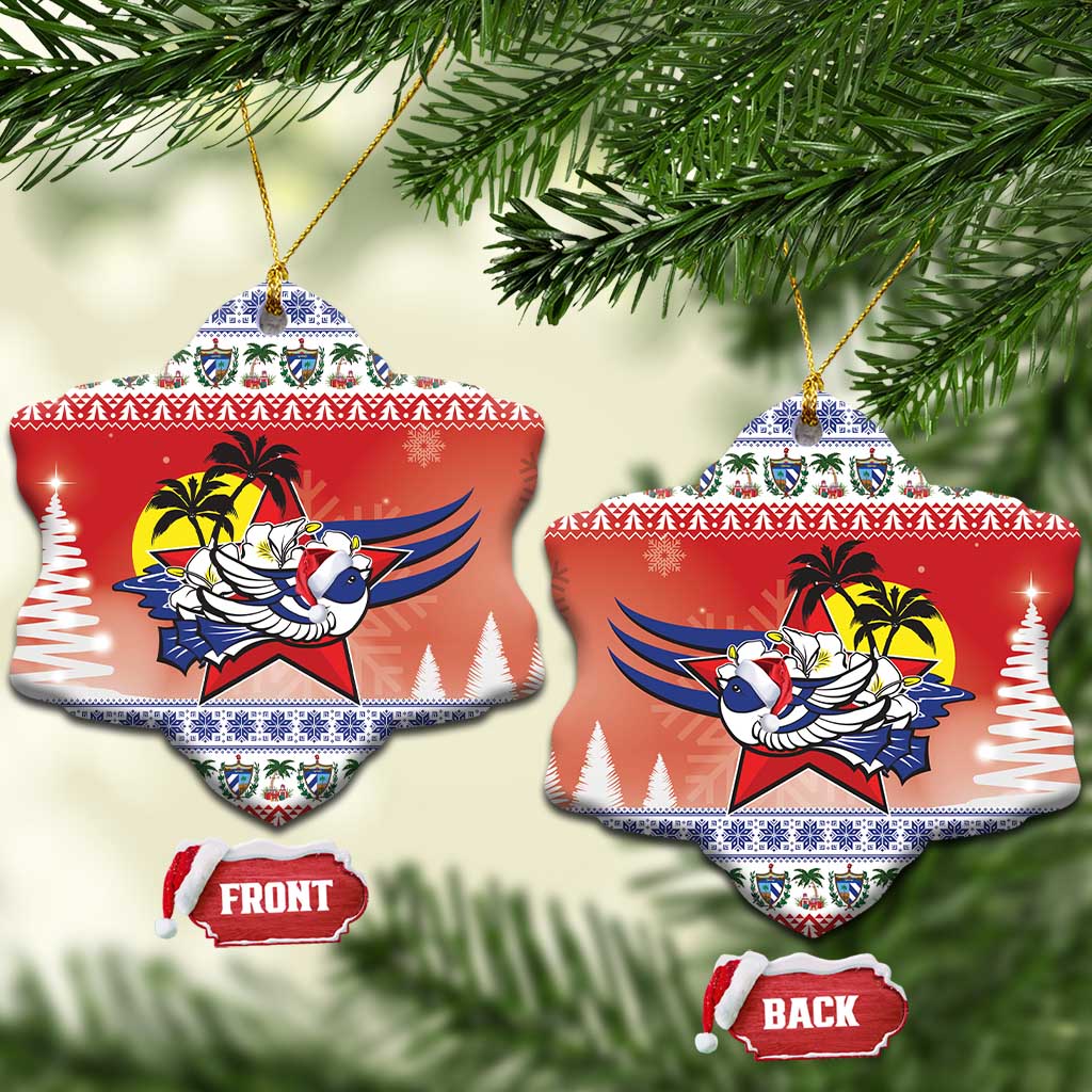 Cuba Cuban Trogon Christmas Ceramic Ornament Patria o Muerte Venceremos LT18
