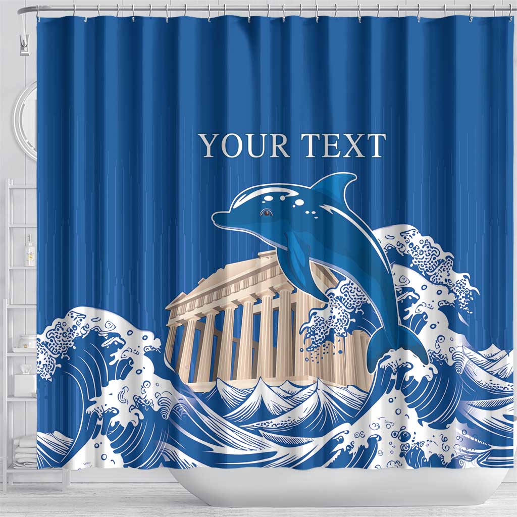 Personalized Greece Independence Day Shower Curtain Parthenon Eleftheria i Thanatos LT18