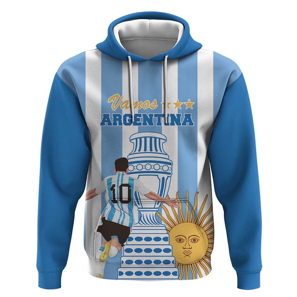 Custom Argentina Football Hoodie Go Champions 2024 LT18