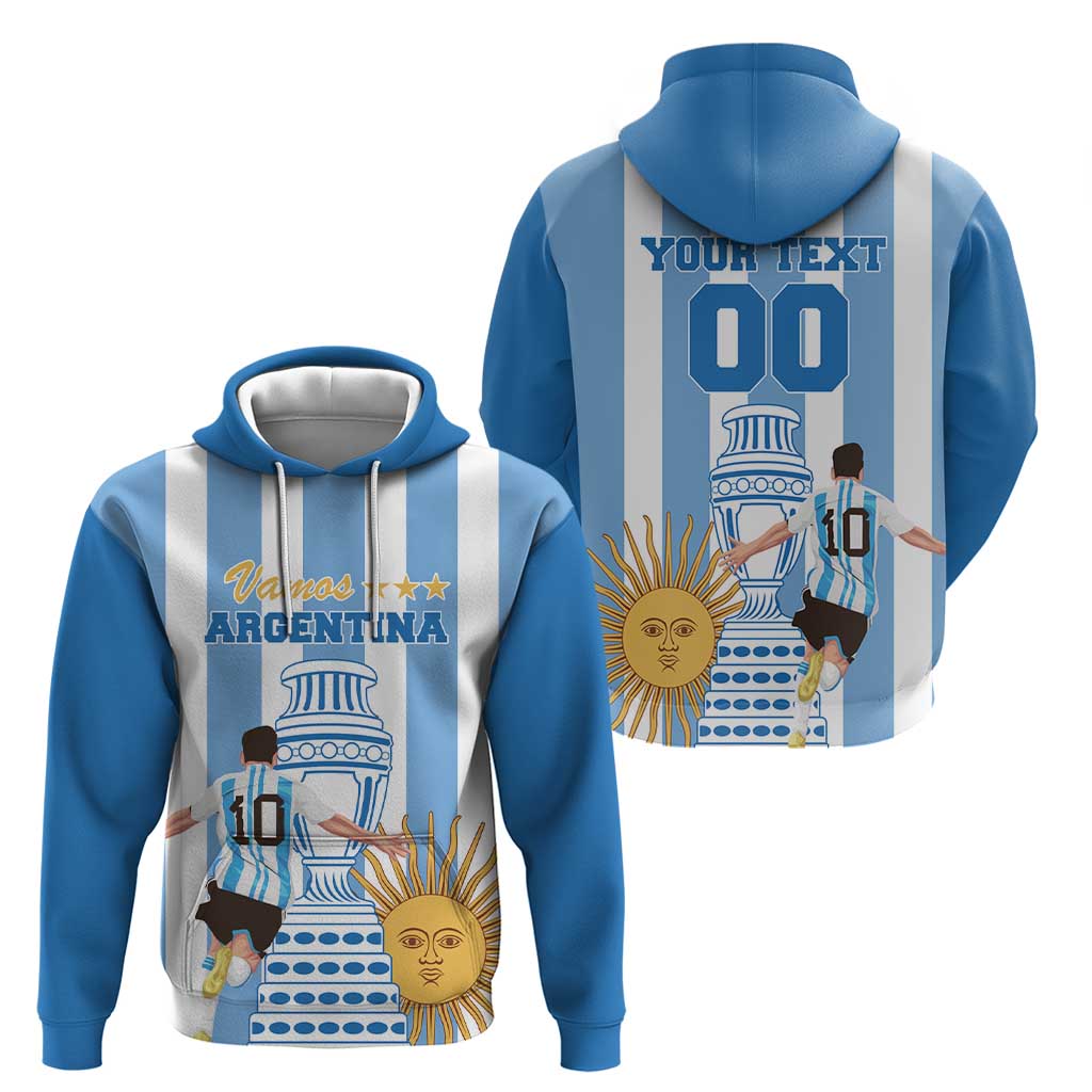 Custom Argentina Football Hoodie Go Champions 2024 LT18
