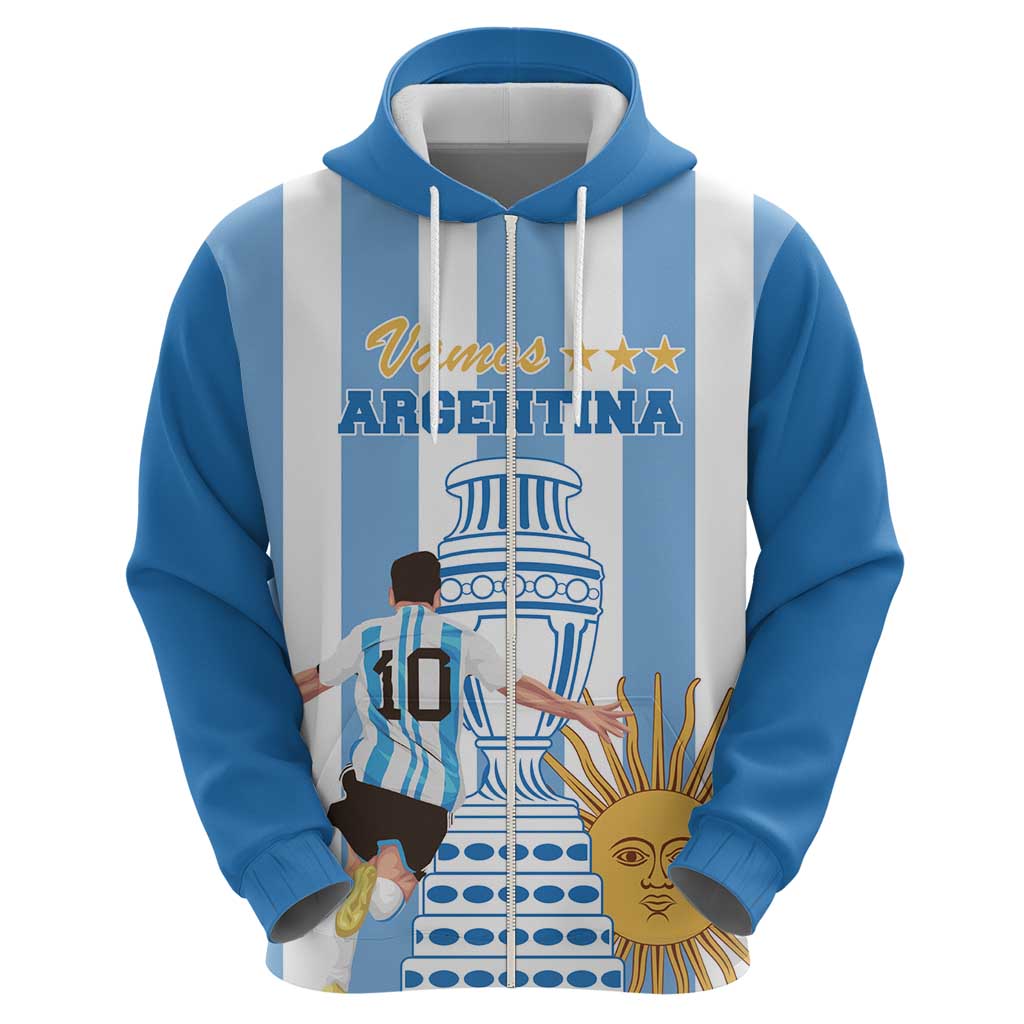 Custom Argentina Football Hoodie Go Champions 2024 LT18