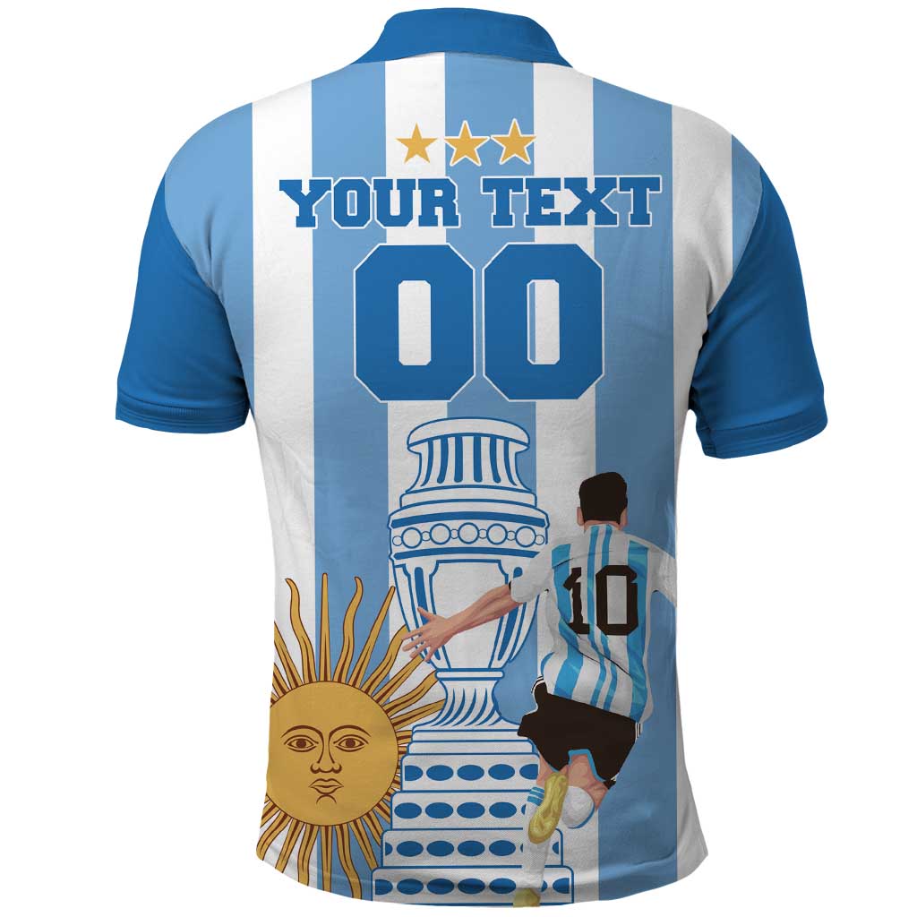 Custom Argentina Football Polo Shirt Go Champions 2024 LT18