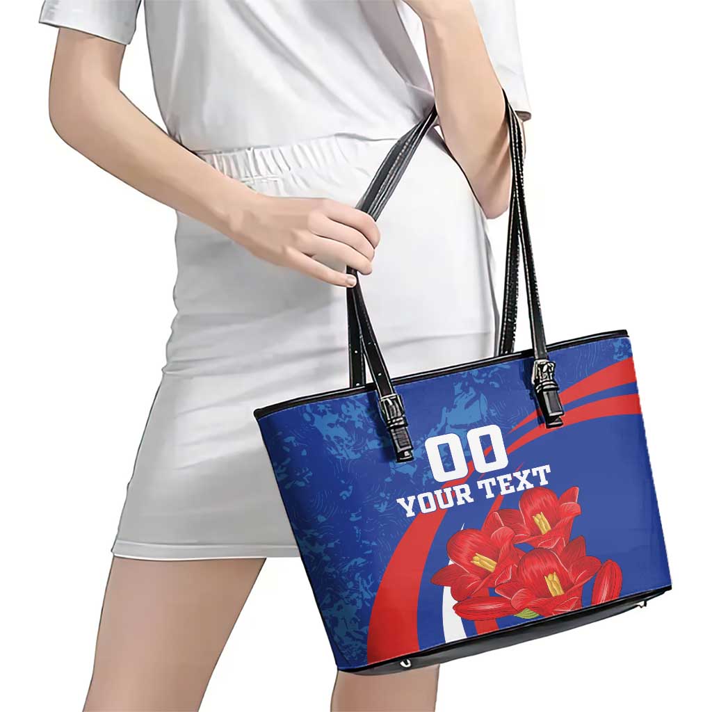 Custom Chile Lapageria Leather Tote Bag With Grunge Style LT18