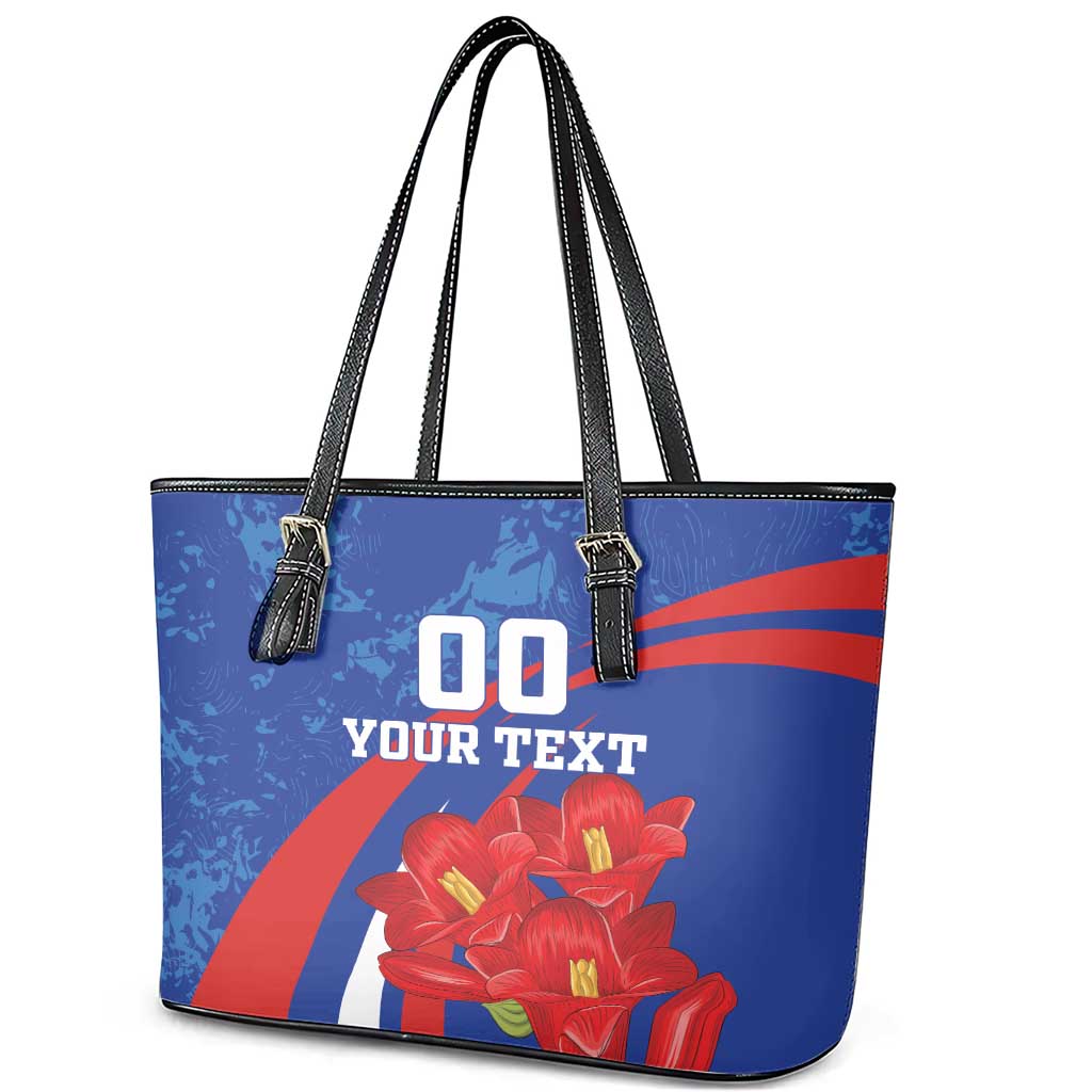 Custom Chile Lapageria Leather Tote Bag With Grunge Style LT18