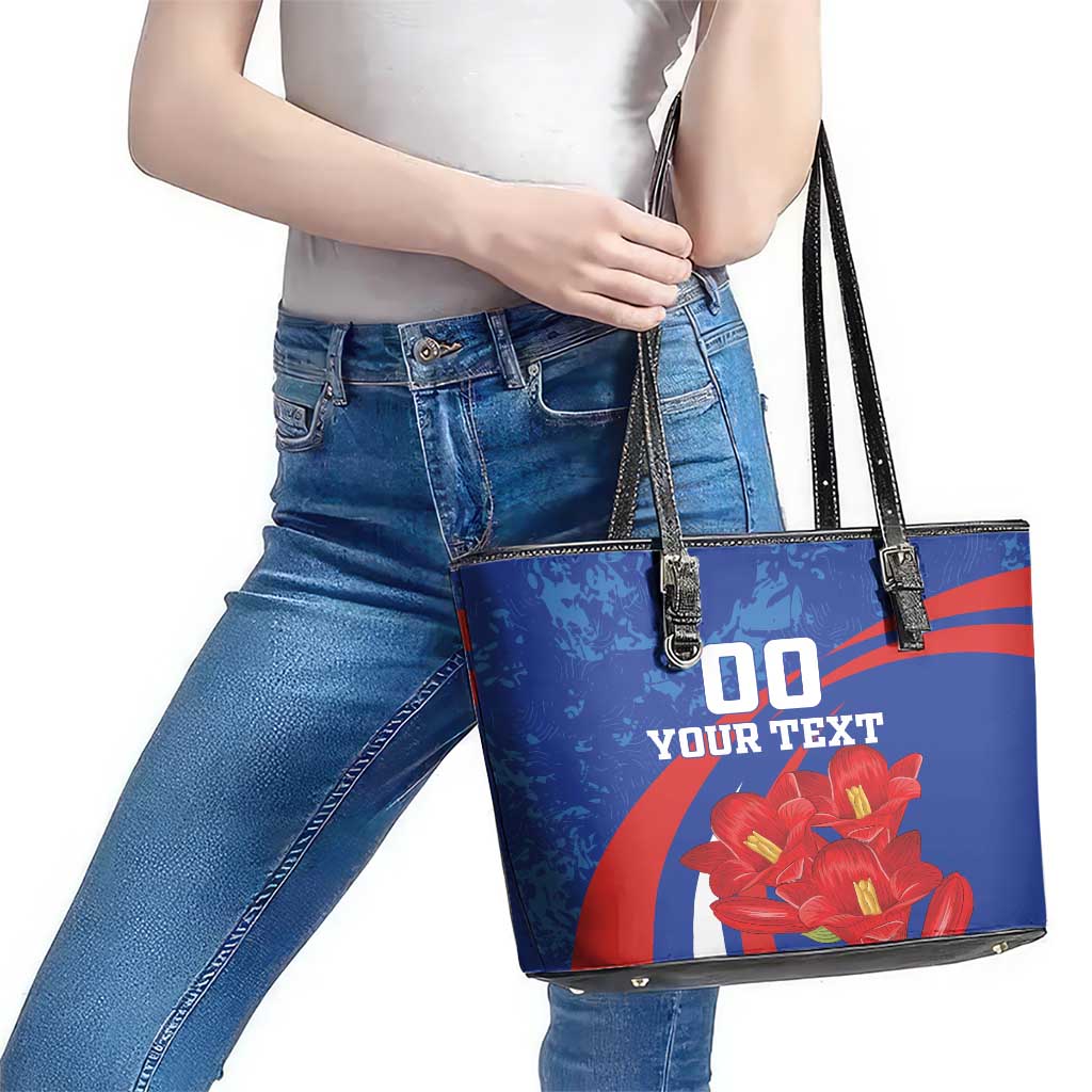 Custom Chile Lapageria Leather Tote Bag With Grunge Style LT18