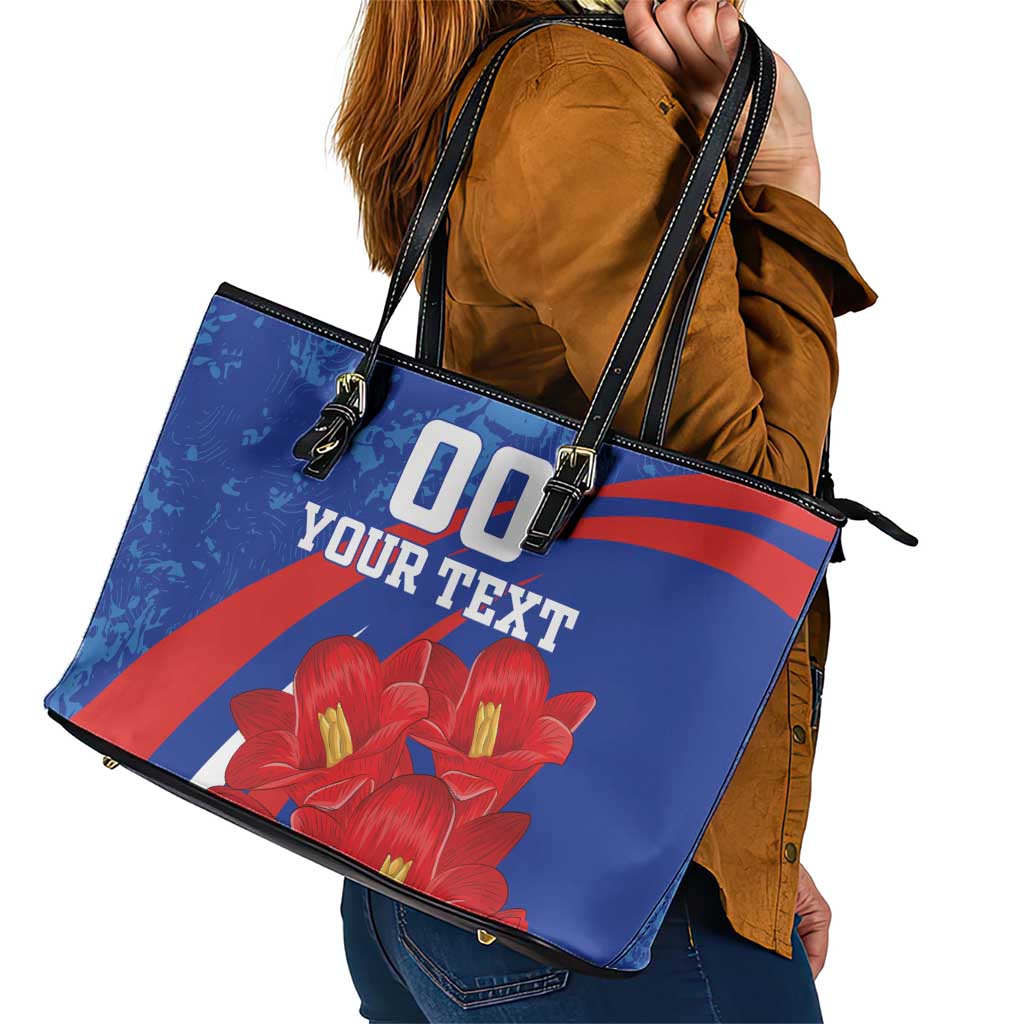 Custom Chile Lapageria Leather Tote Bag With Grunge Style LT18