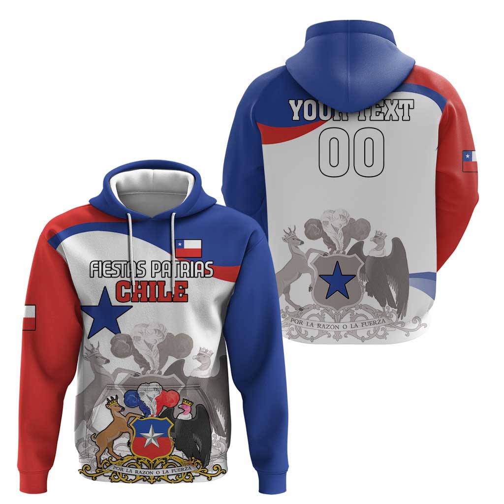 Custom Fiestas Patrias Chile Hoodie Coat Of Arms LT18
