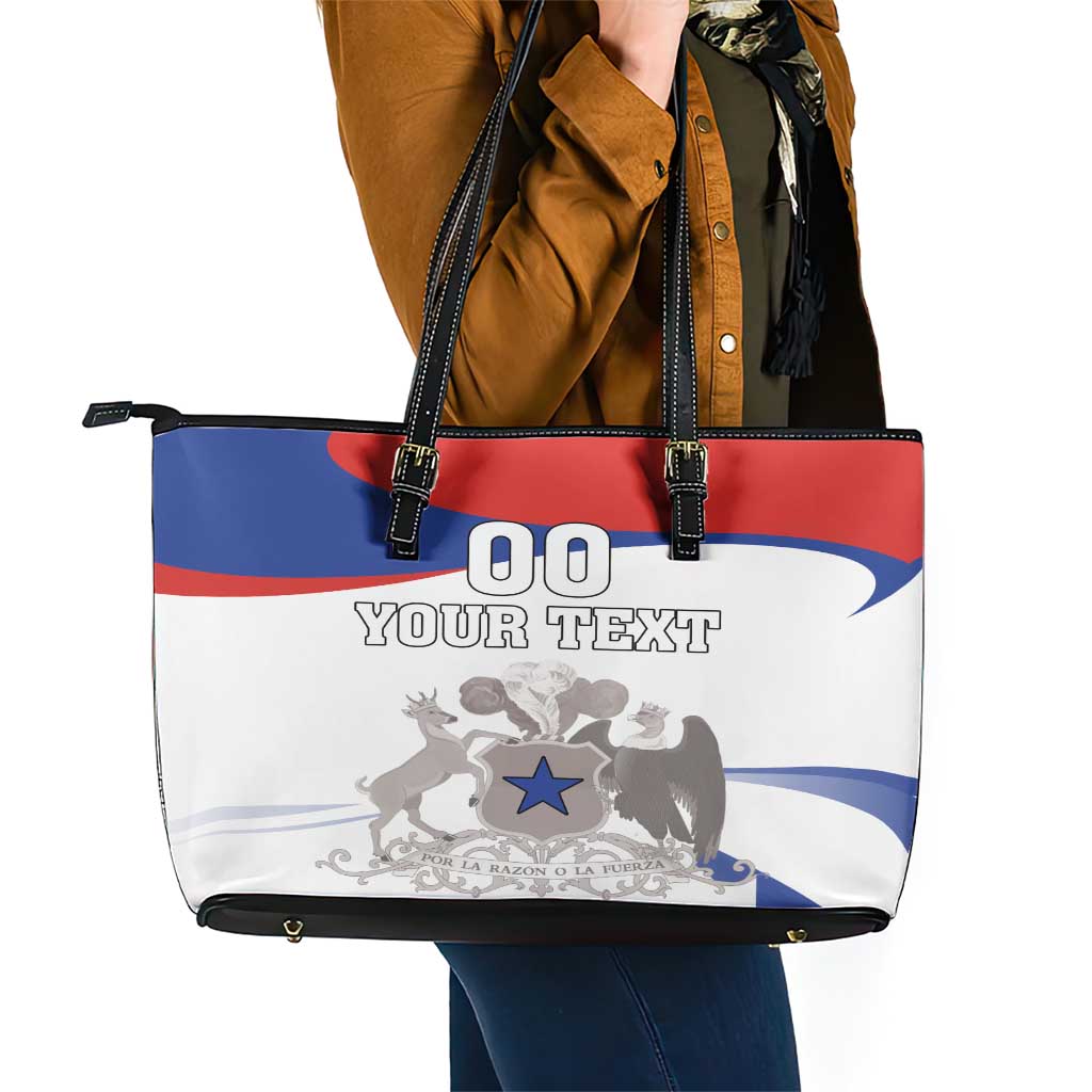 Custom Fiestas Patrias Chile Leather Tote Bag Coat Of Arms LT18