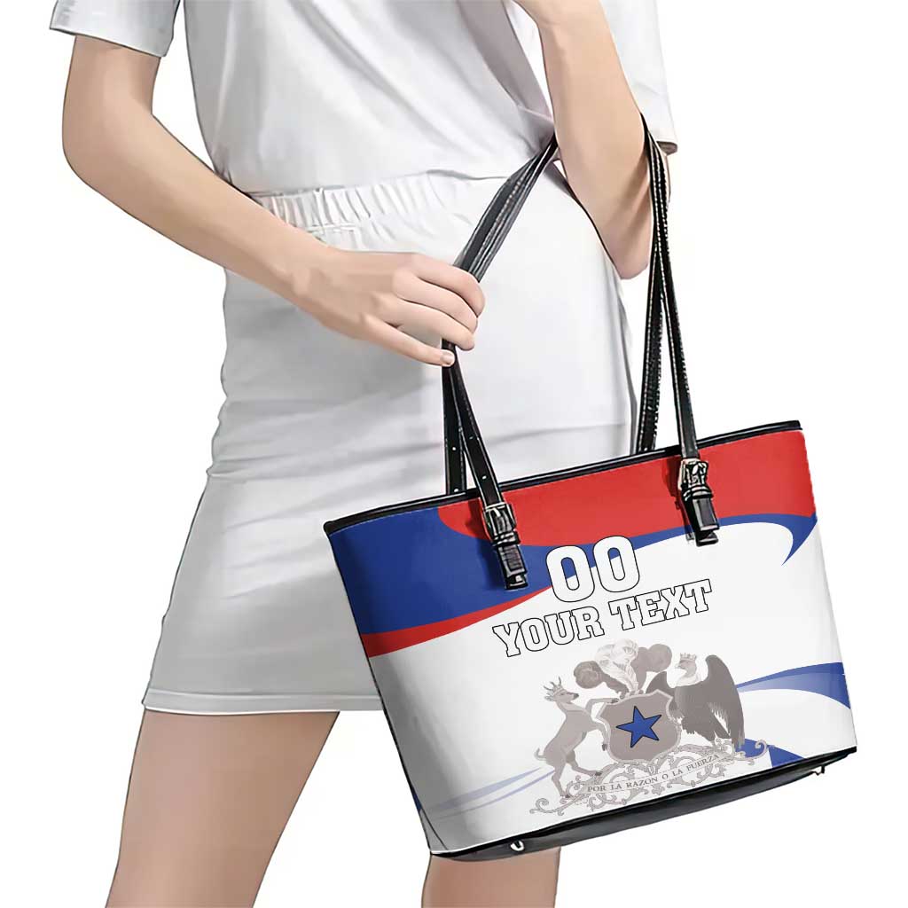 Custom Fiestas Patrias Chile Leather Tote Bag Coat Of Arms LT18
