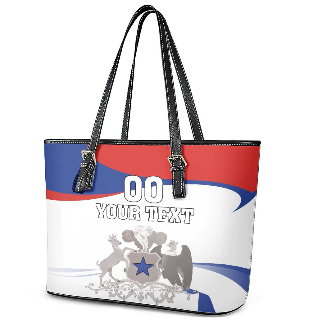 Custom Fiestas Patrias Chile Leather Tote Bag Coat Of Arms LT18