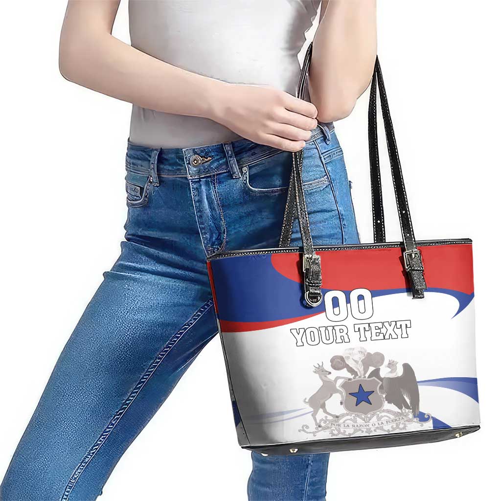 Custom Fiestas Patrias Chile Leather Tote Bag Coat Of Arms LT18