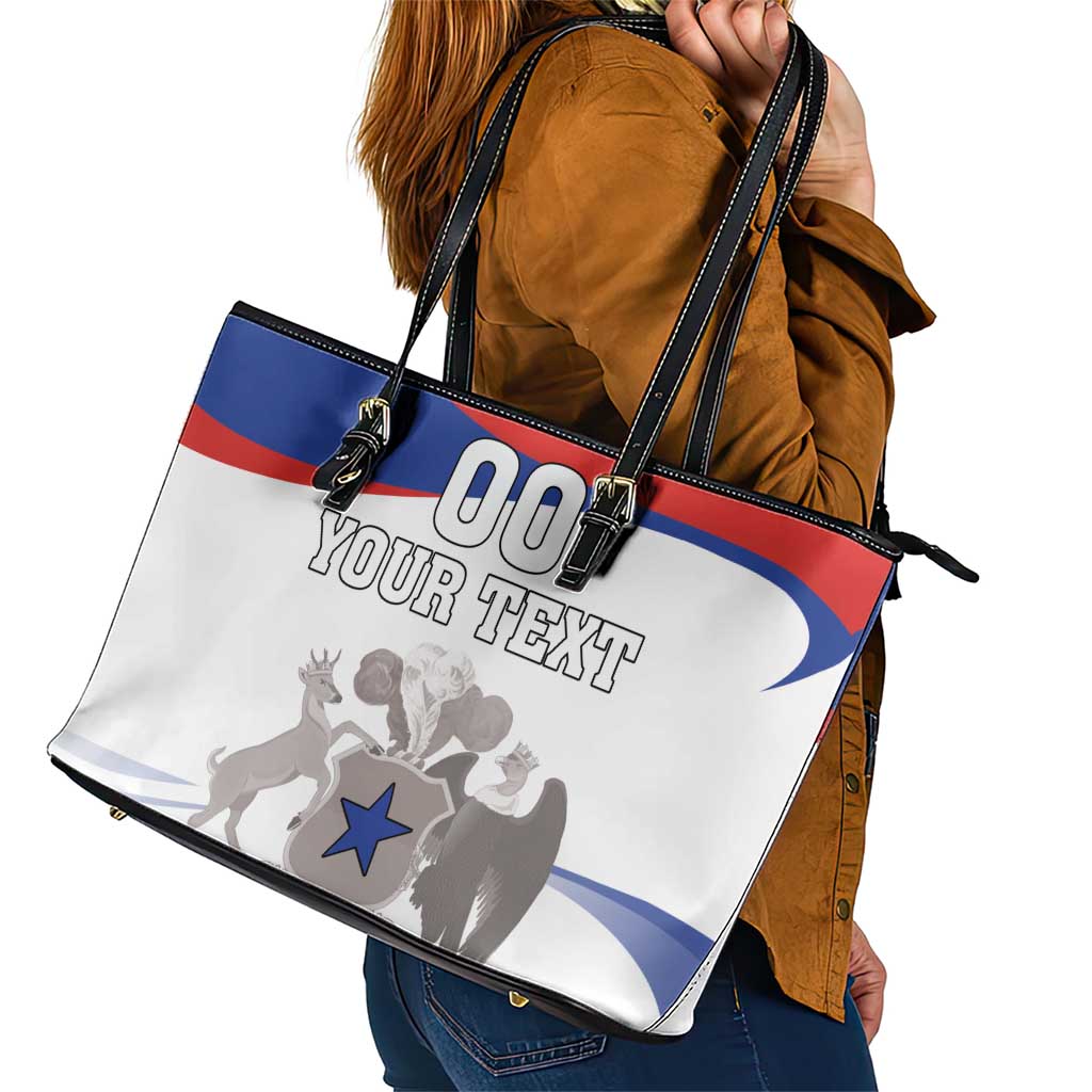 Custom Fiestas Patrias Chile Leather Tote Bag Coat Of Arms LT18
