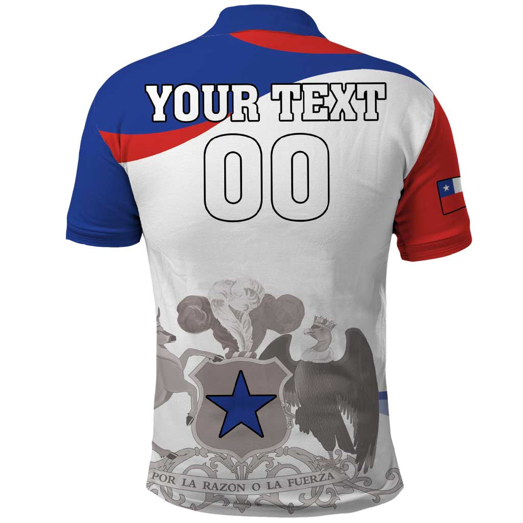 Custom Fiestas Patrias Chile Polo Shirt Coat Of Arms LT18