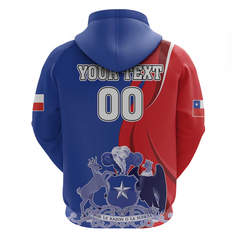 Custom Chile Independence Day Hoodie Lapageria Flower With Coat Of Arms LT18