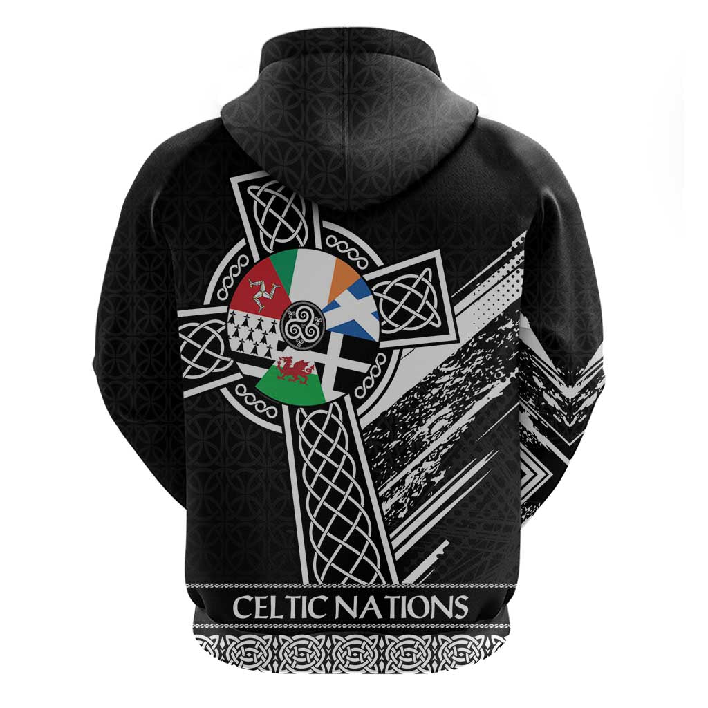 Cross Celtic Nations Hoodie Six Celtic Countries Grunge Style LT18