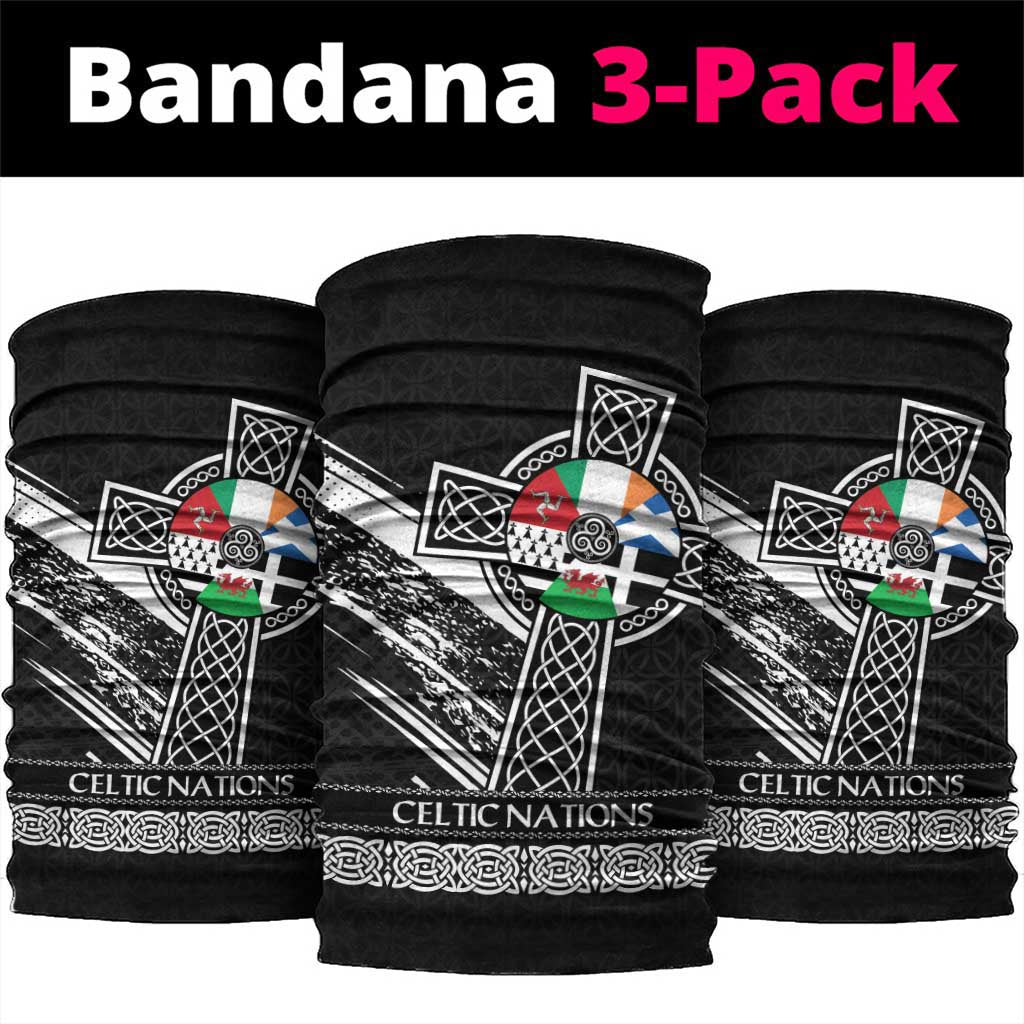 Cross Celtic Nations Neck Gaiter Six Celtic Countries Grunge Style LT18
