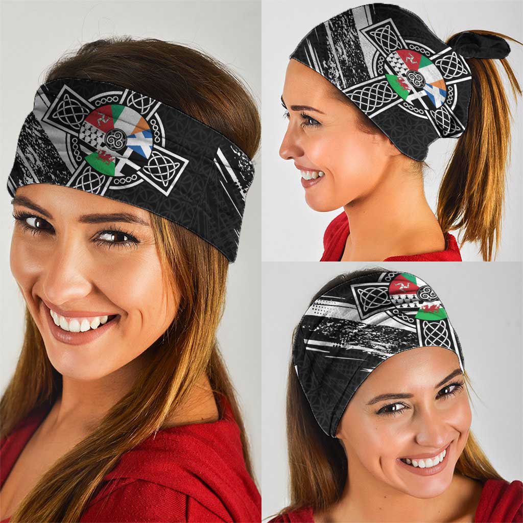 Cross Celtic Nations Neck Gaiter Six Celtic Countries Grunge Style LT18