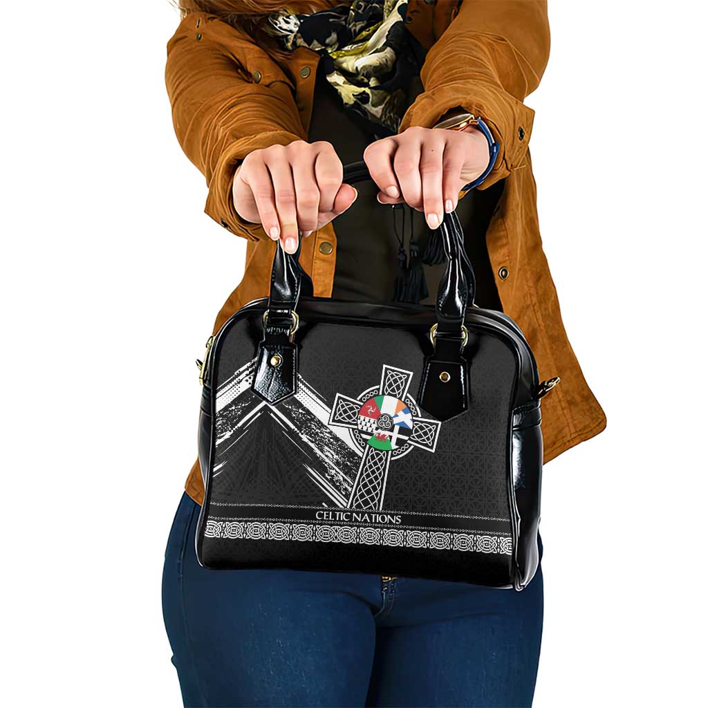 Cross Celtic Nations Shoulder Handbag Six Celtic Countries Grunge Style LT18