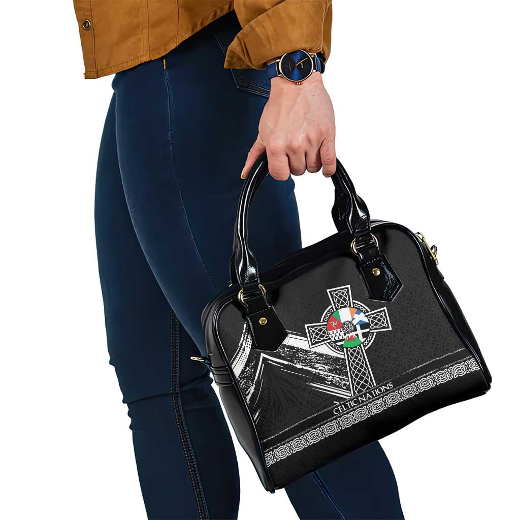 Cross Celtic Nations Shoulder Handbag Six Celtic Countries Grunge Style LT18