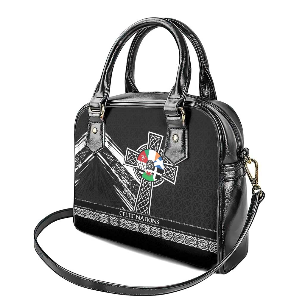 Cross Celtic Nations Shoulder Handbag Six Celtic Countries Grunge Style LT18