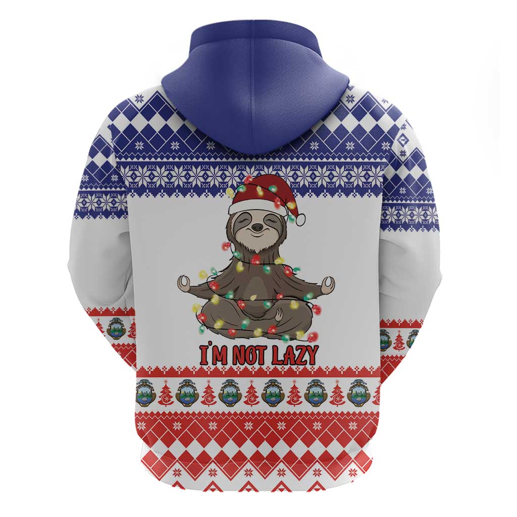 Costa Rica Christmas Hoodie Merry Slothmas LT18