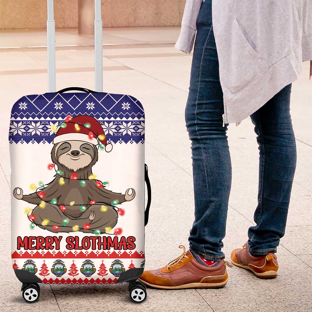 Costa Rica Christmas Luggage Cover Merry Slothmas LT18
