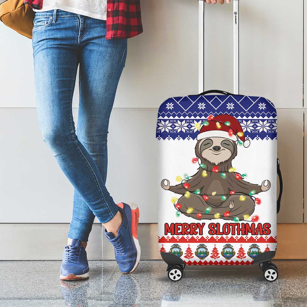 Costa Rica Christmas Luggage Cover Merry Slothmas LT18