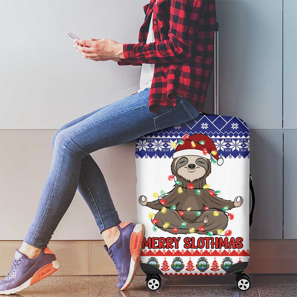 Costa Rica Christmas Luggage Cover Merry Slothmas LT18