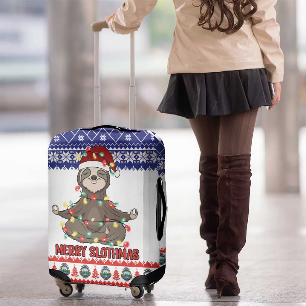 Costa Rica Christmas Luggage Cover Merry Slothmas LT18