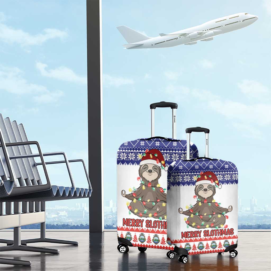 Costa Rica Christmas Luggage Cover Merry Slothmas LT18