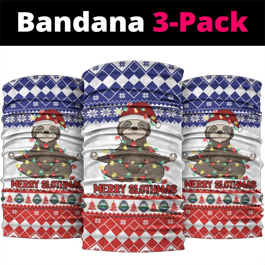 Costa Rica Christmas Neck Gaiter Merry Slothmas LT18