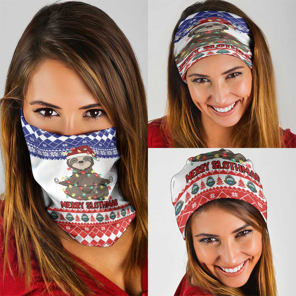 Costa Rica Christmas Neck Gaiter Merry Slothmas LT18