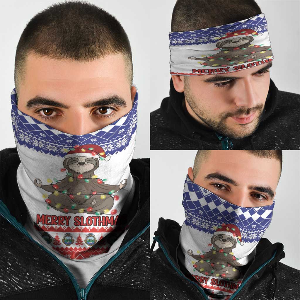 Costa Rica Christmas Neck Gaiter Merry Slothmas LT18