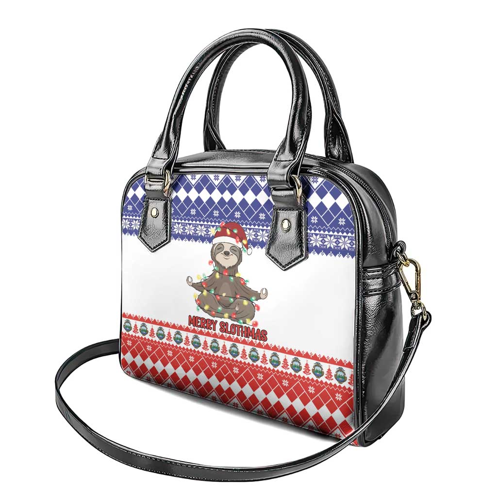 Costa Rica Christmas Shoulder Handbag Merry Slothmas LT18