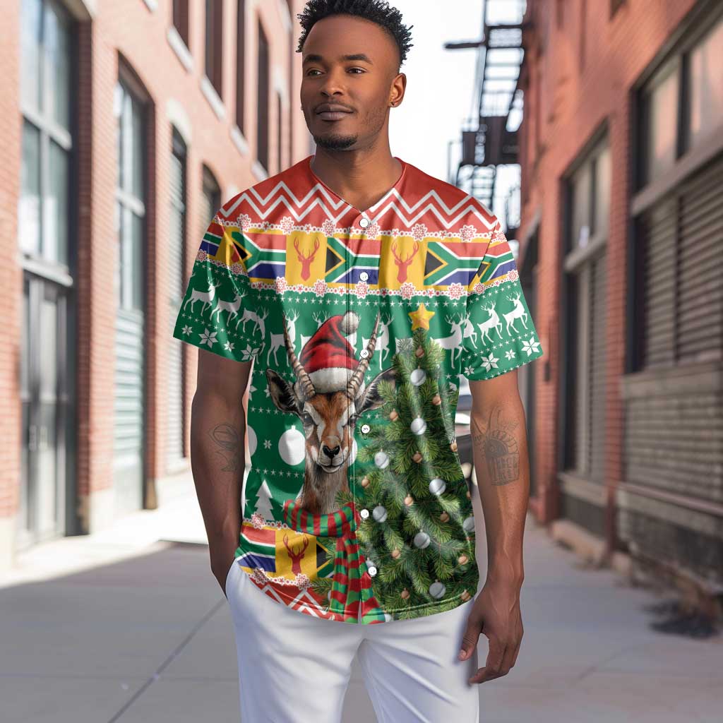 South Africa Springbok Baseball Jersey Christmas Tree - Lightning Art LT18