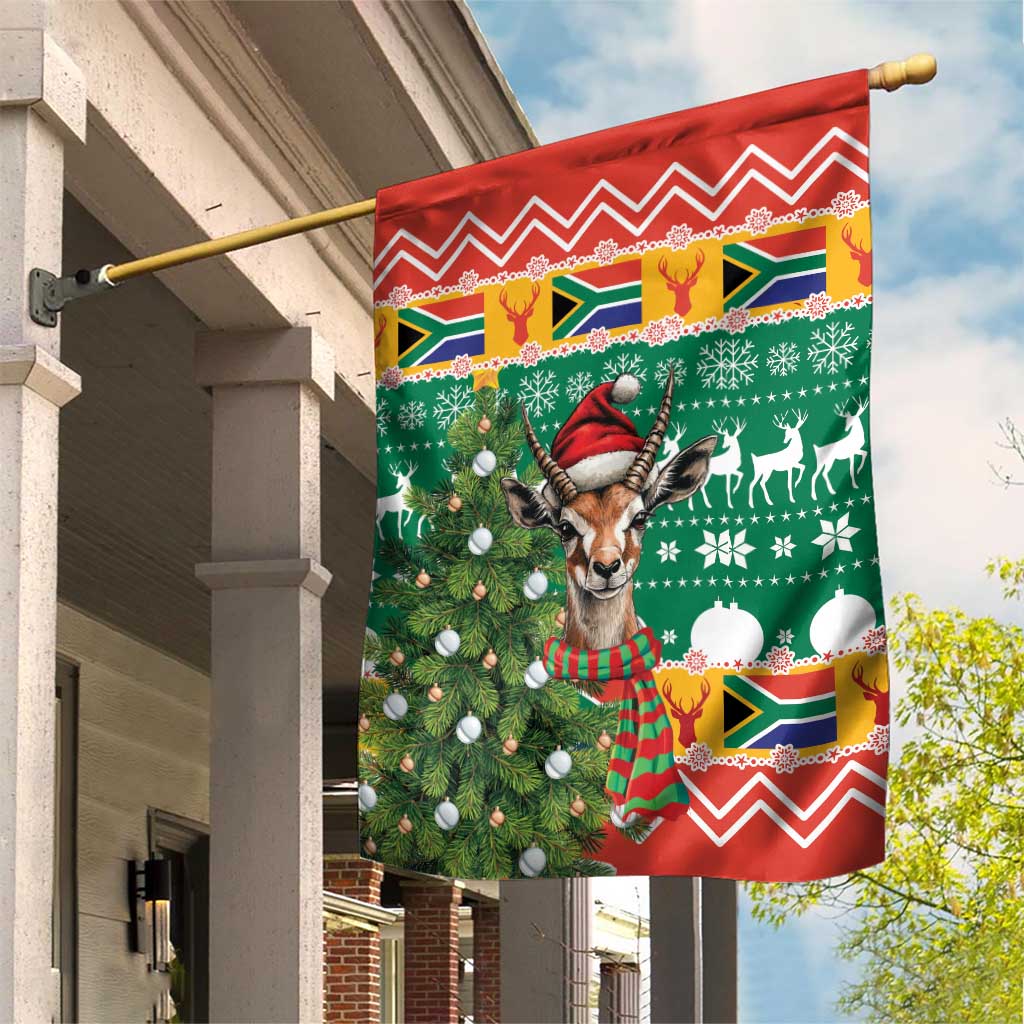 South Africa Springbok Garden Flag Christmas Tree - Lightning Art LT18
