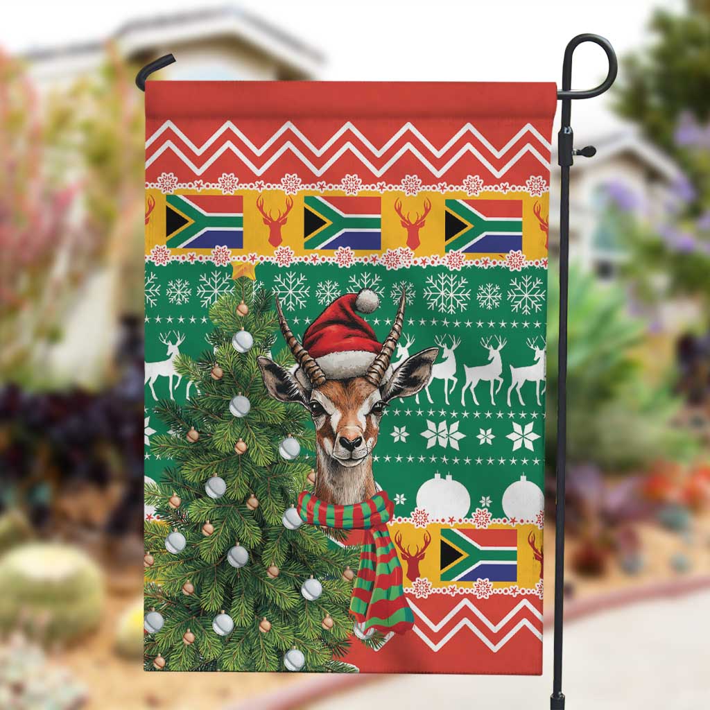 South Africa Springbok Garden Flag Christmas Tree - Lightning Art LT18